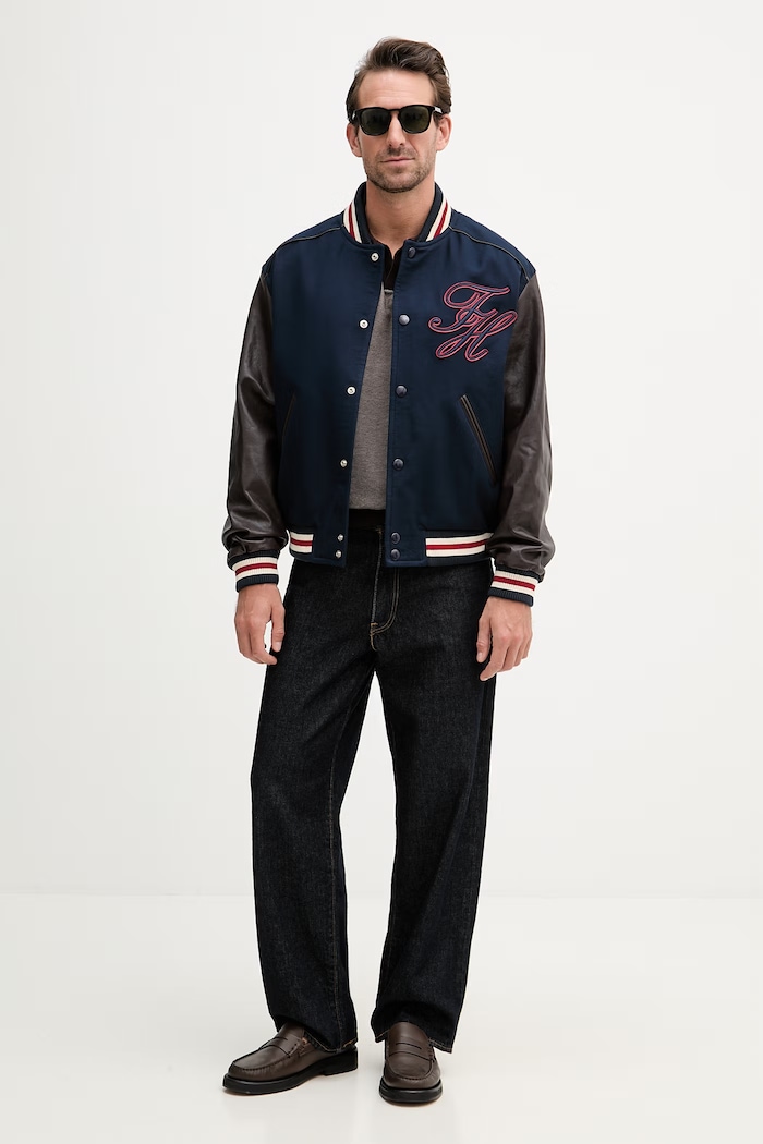 BOSS sweter męski z bawełną Narciso 50560483 brązowy SS26