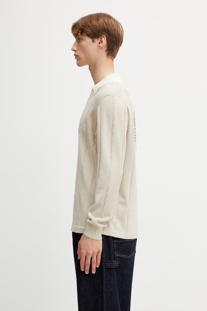 Filling Pieces pulover za muškarce s viskozom Football Jersey 412674500148.292 bež SS26