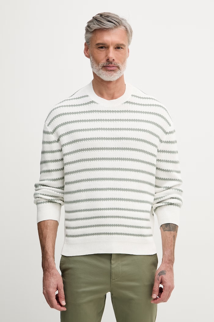Armani Exchange pulover pentru bărbați, din bumbac alb XM002172.AF18754