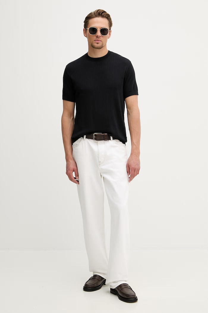 Armani Exchange tricou bărbați din bumbac XM002439.AF22249 bleumarin SS26