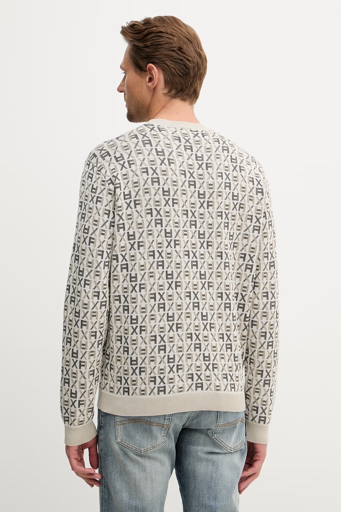 Armani Exchange pulover moški bombažen XM002441.AF22252 bež SS26