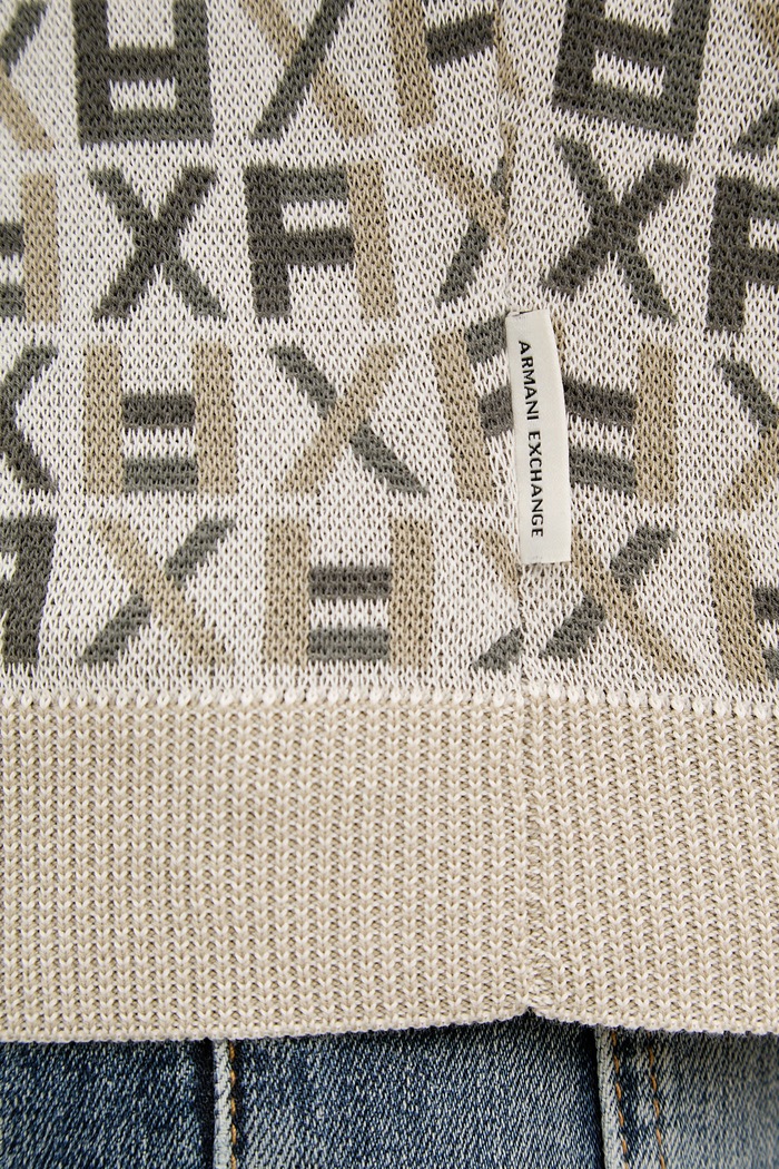 Armani Exchange pulover moški bombažen bež XM002441.AF22252