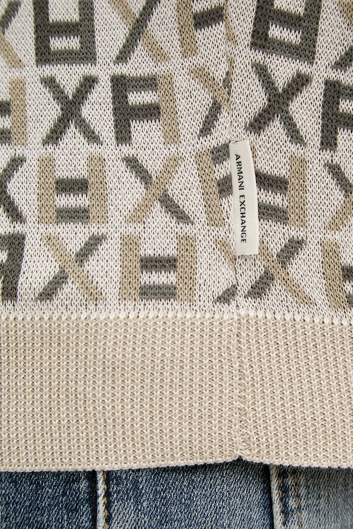 Armani Exchange pulover moški bombažen bež XM002441.AF22252