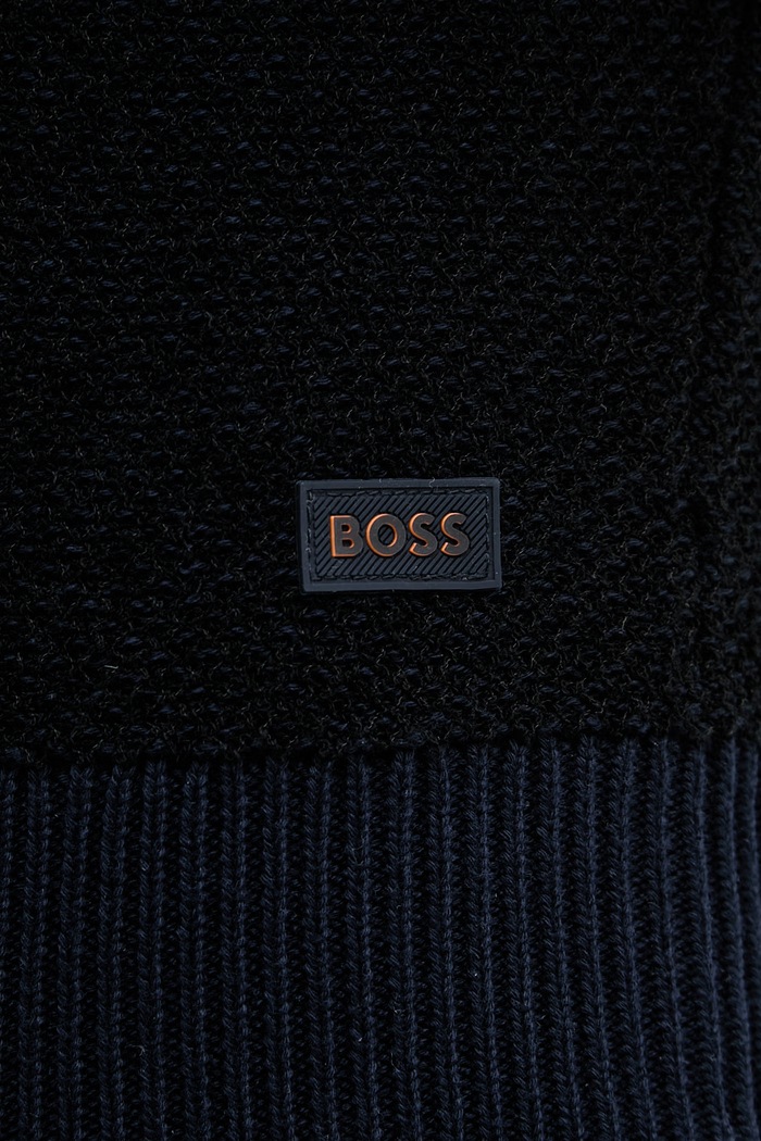 BOSS Orange тениска мъжка с памук 50558743 тъмносин