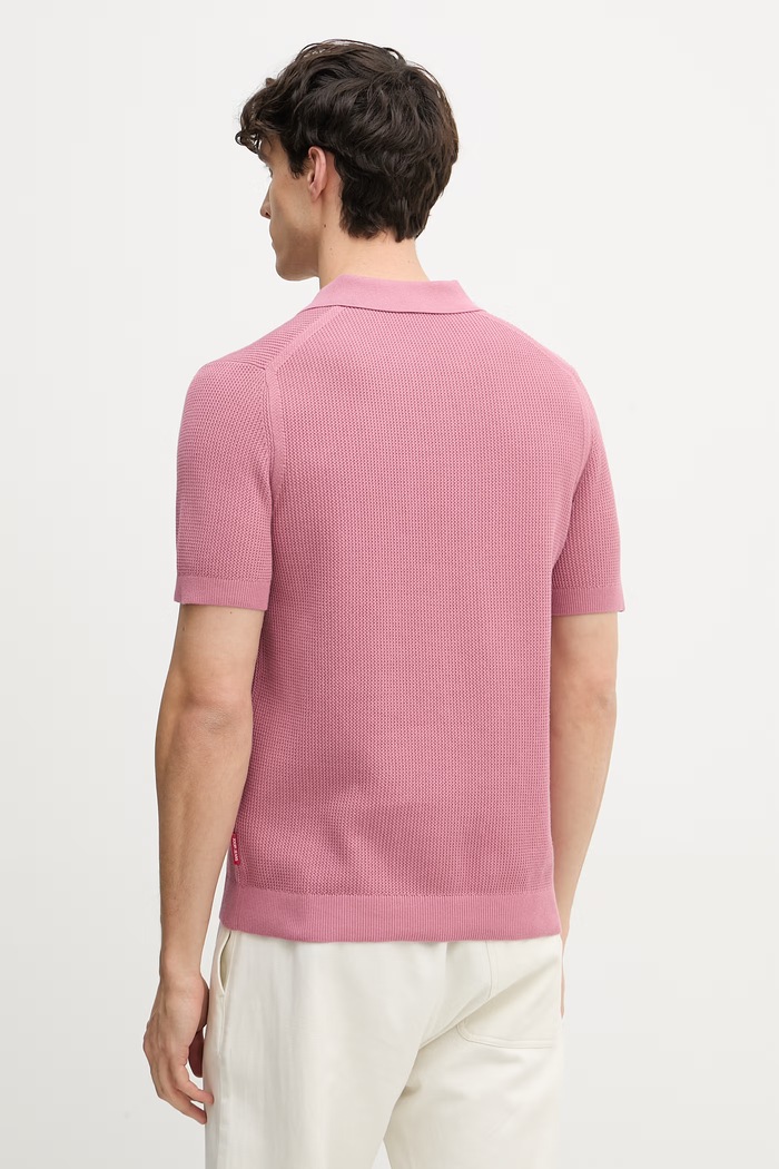 Îmbrăcăminte Joop! polo tricotat pentru bărbați, din bumbac 30101601 roz