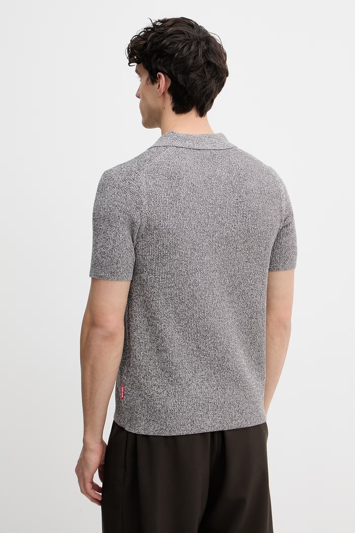 Îmbrăcăminte Joop! polo tricotat pentru bărbați, din bumbac 30101601 gri