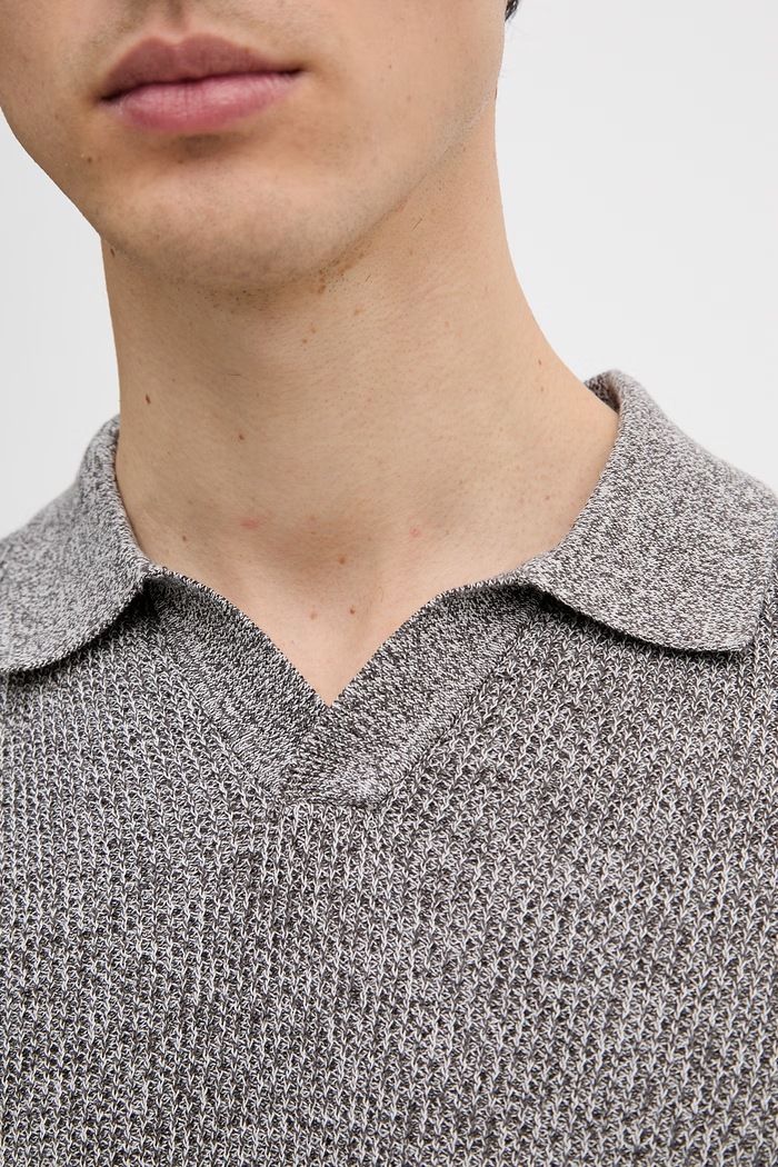 Joop! polo tricotat pentru bărbați, din bumbac 30101601 gri