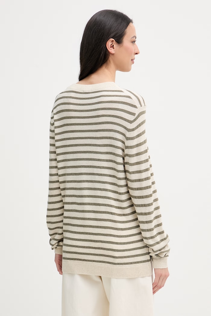 Odzież Joop! sweter męski z dodatkiem lnu 30101647 beżowy