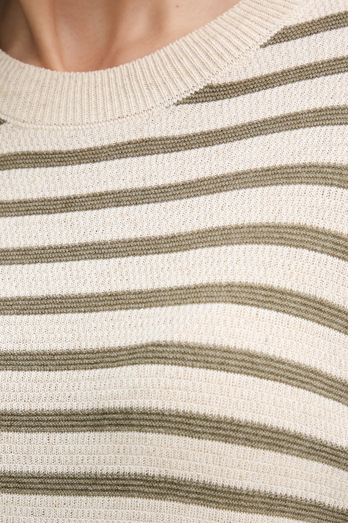 Joop! sweter męski z dodatkiem lnu 30101647 beżowy