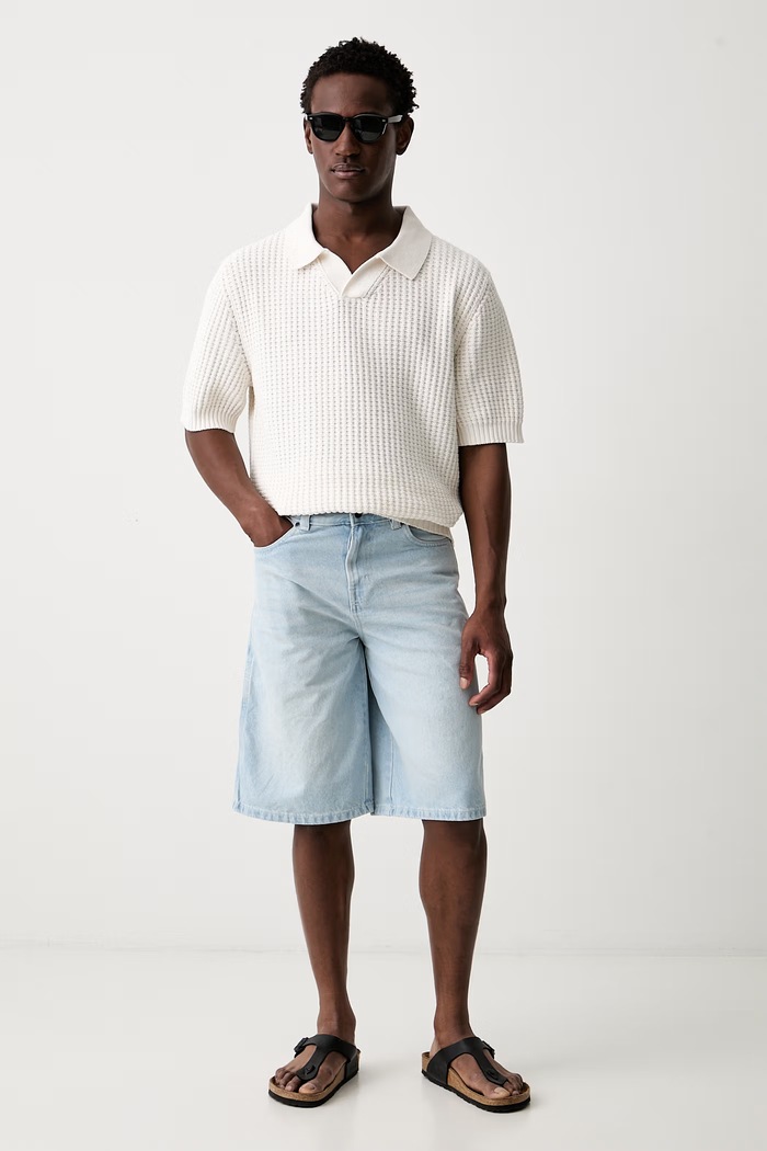 HUGO Blue polo swetrowe męskie z bawełną Spero 50557344 beżowy SS26