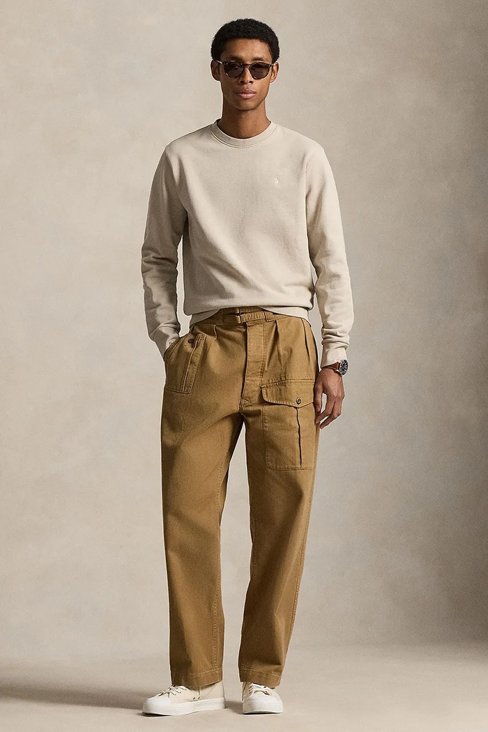 Ρούχα Βαμβακερή μπλούζα Polo Ralph Lauren LOOPBACK TERRY 710916689025 γκρί