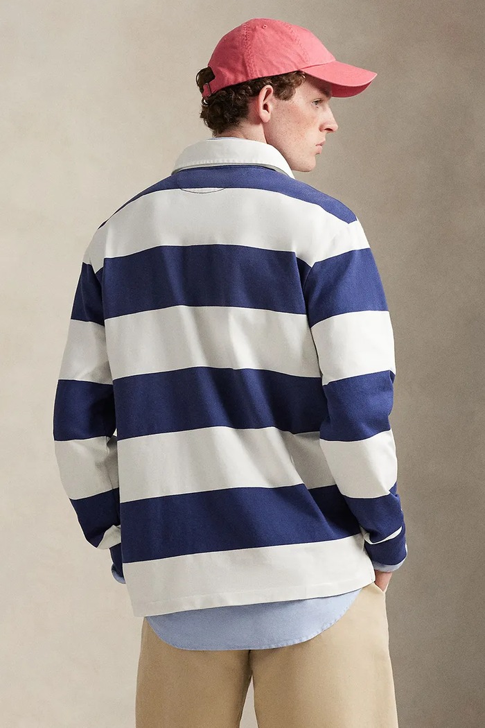 Polo Ralph Lauren cotton sweatshirt HEAVY RUGBY JERSEY-KNT-PULLOVER 710A13051001 blue SS26