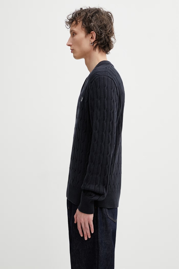 Fred Perry pulover moški K2321 mornarsko modra SS26