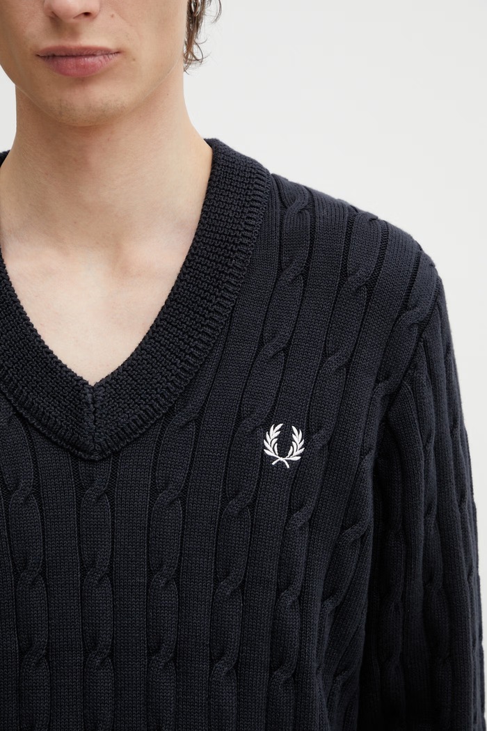 Fred Perry pulover moški mornarsko modra K2321