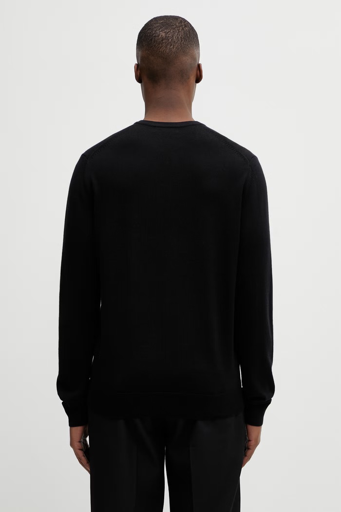 Îmbrăcăminte Fred Perry pulover din amestec de lână K9600 negru