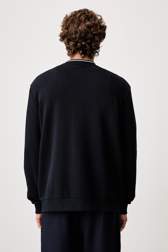 Odzież Fred Perry kardigan bawełniany męski M2389 granatowy