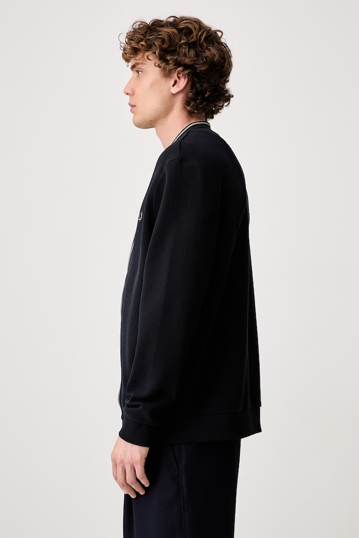 Fred Perry kardigan bawełniany męski granatowy M2389