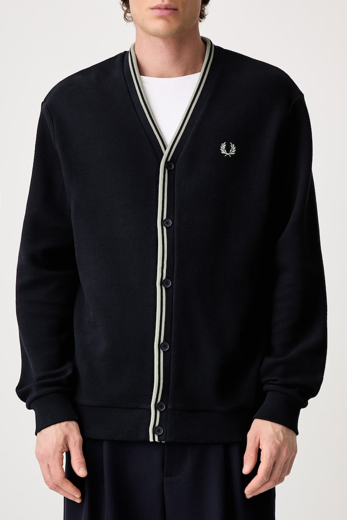 Fred Perry kardigan bawełniany męski M2389 granatowy