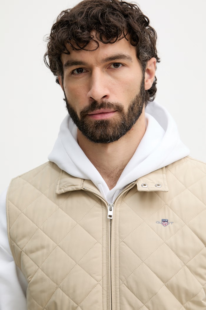 Gant vestă pentru bărbați bej 7006341