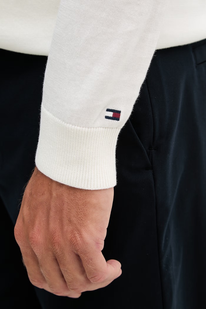 Tommy Hilfiger pulover bărbătesc cu bumbac NEW YORK MW0MW41820 bej