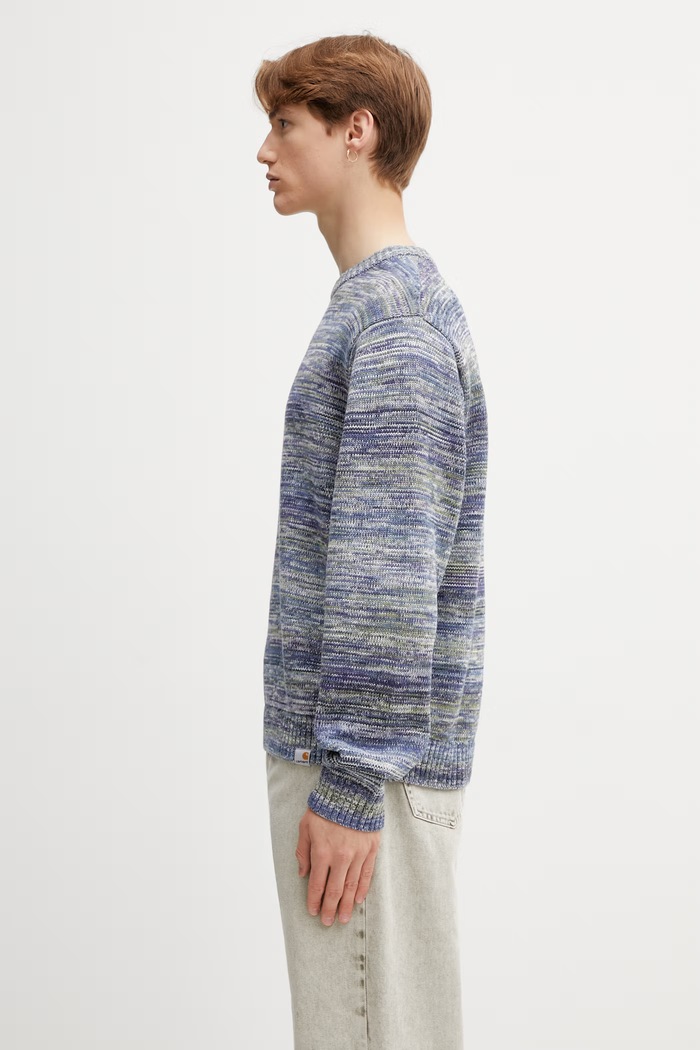 Carhartt WIP Keenan Sweater pulover din bumbac bărbătesc I036171.3OXXX bleumarin SS26