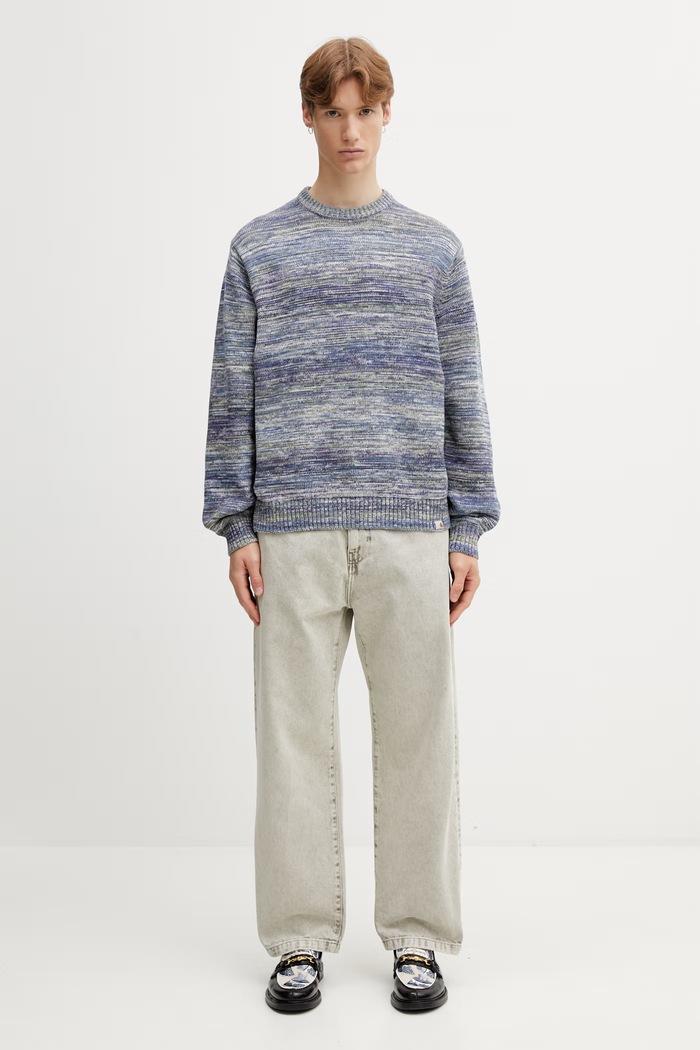 Carhartt WIP Keenan Sweater pulover din bumbac bărbătesc I036171.3OXXX bleumarin