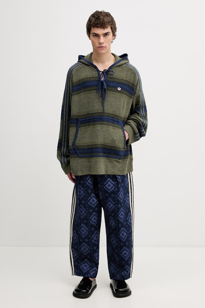 adidas Originals CLOT x adidas by Edison Chen sweter męski z dodatkiem wełny KE7064 zielony
