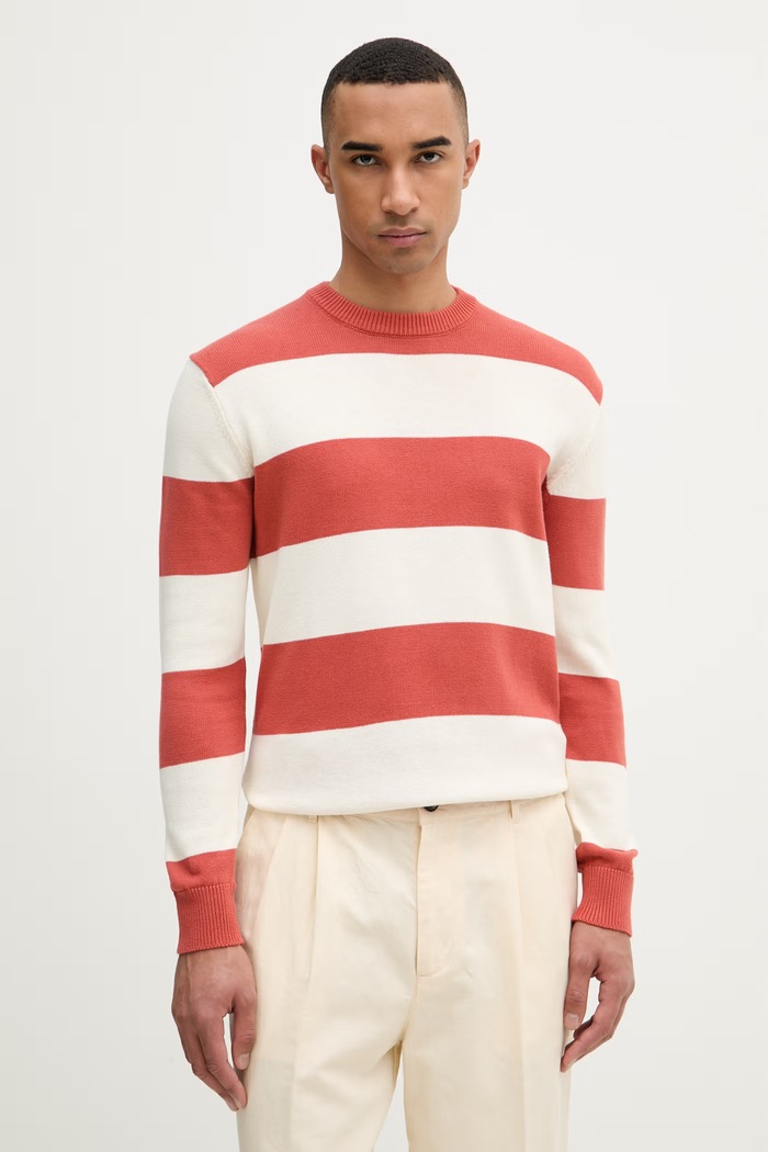 United Colors of Benetton sveter pánsky bavlnený béžová 1098K10BA