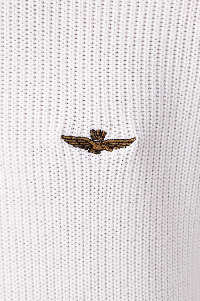 Sweter męski bawełniany Aeronautica Militare biały MA1571UL00940