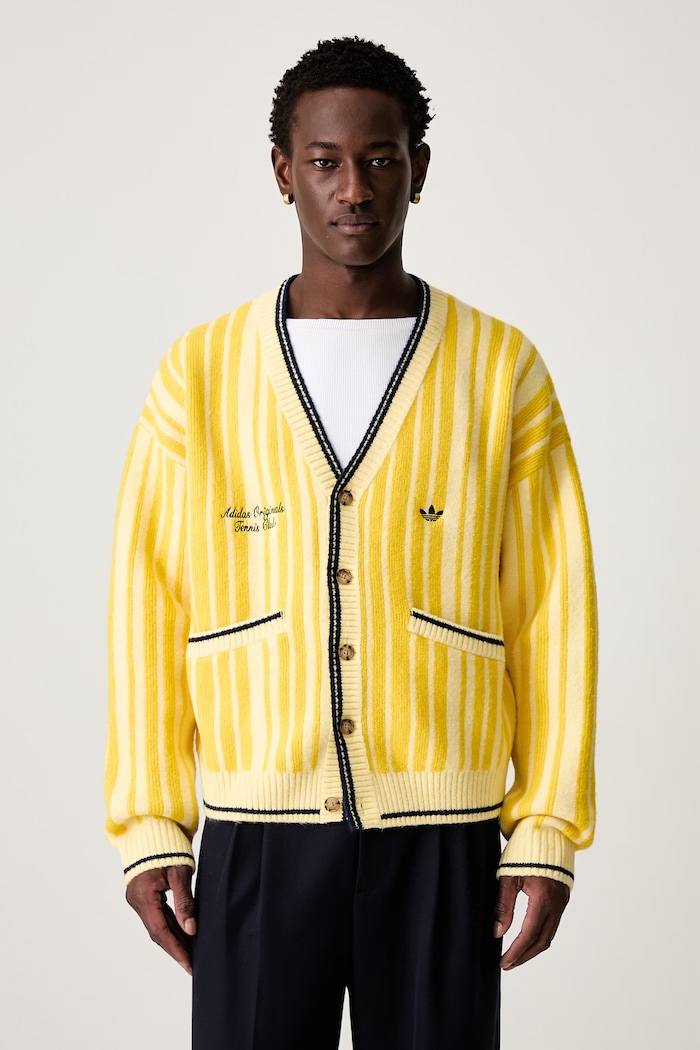 adidas Originals kardigan męski z dodatkiem wełny żółty JZ0499