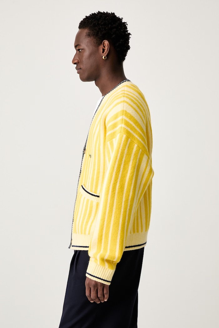 adidas Originals kardigan męski z dodatkiem wełny JZ0499 żółty SS26