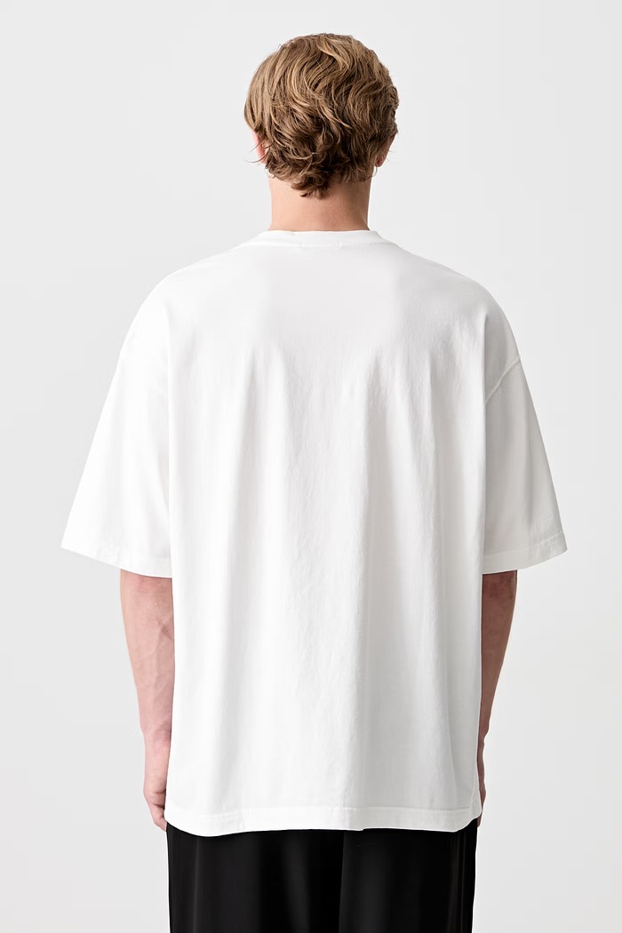 Odzież Undercover T-shirt oversize bawełniany męski UP1F4811 biały