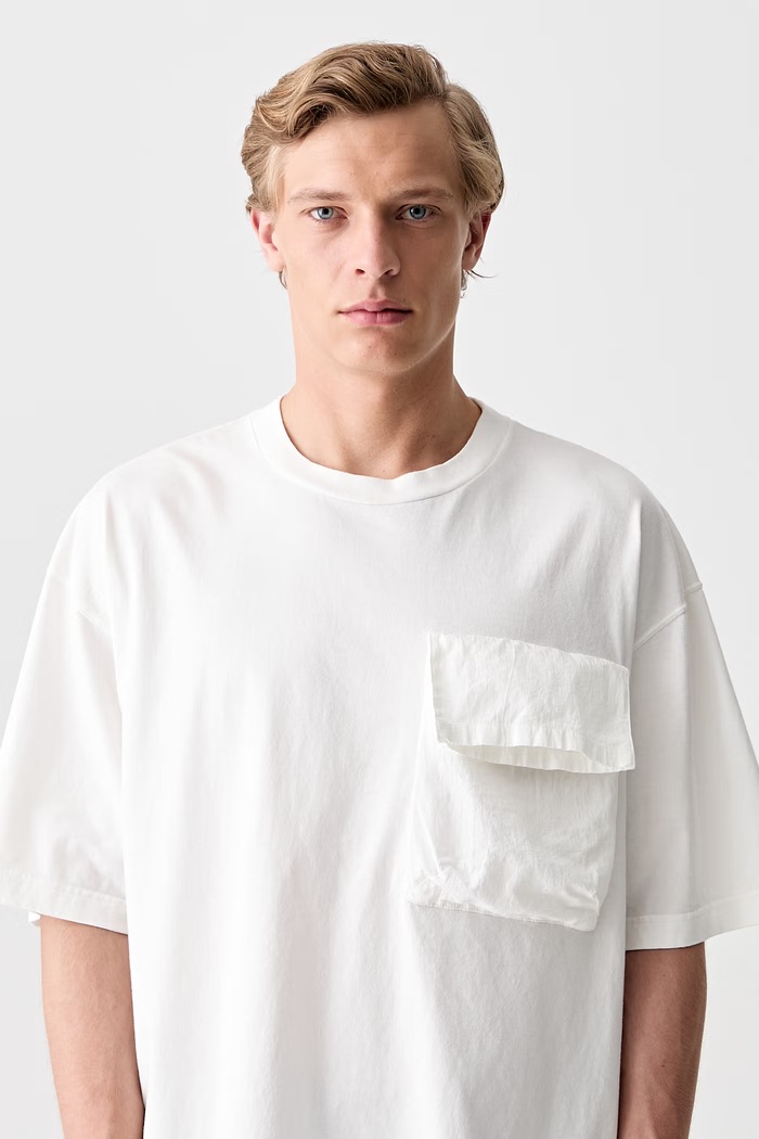 Undercover T-shirt oversize bawełniany męski UP1F4811 biały