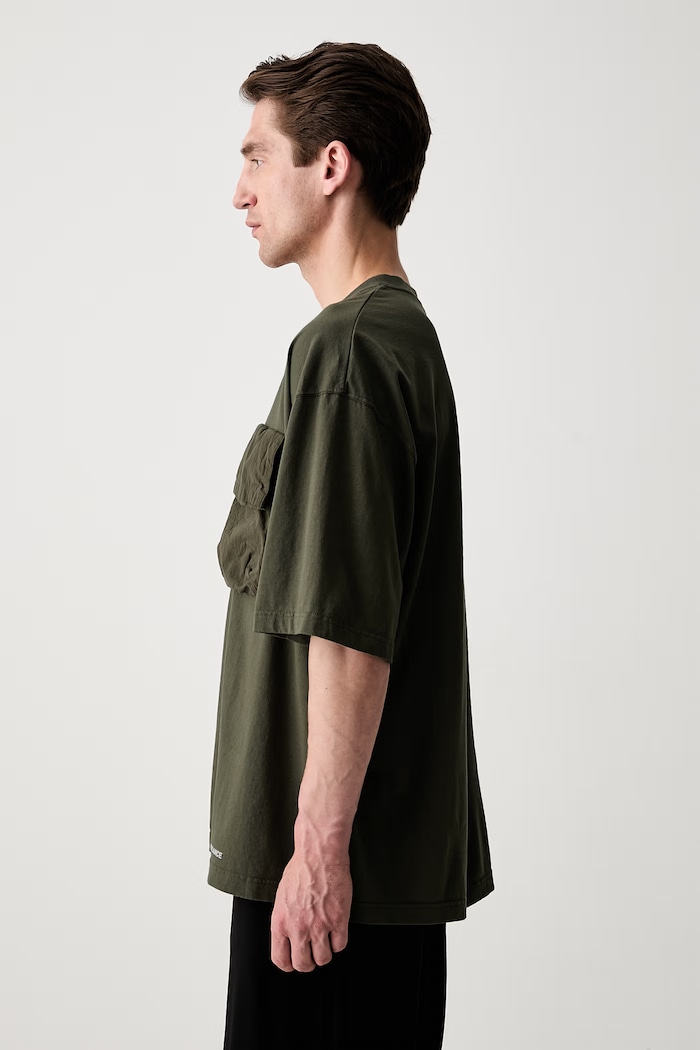Undercover tricou oversized din bumbac pentru bărbați UP1F4811 verde SS26