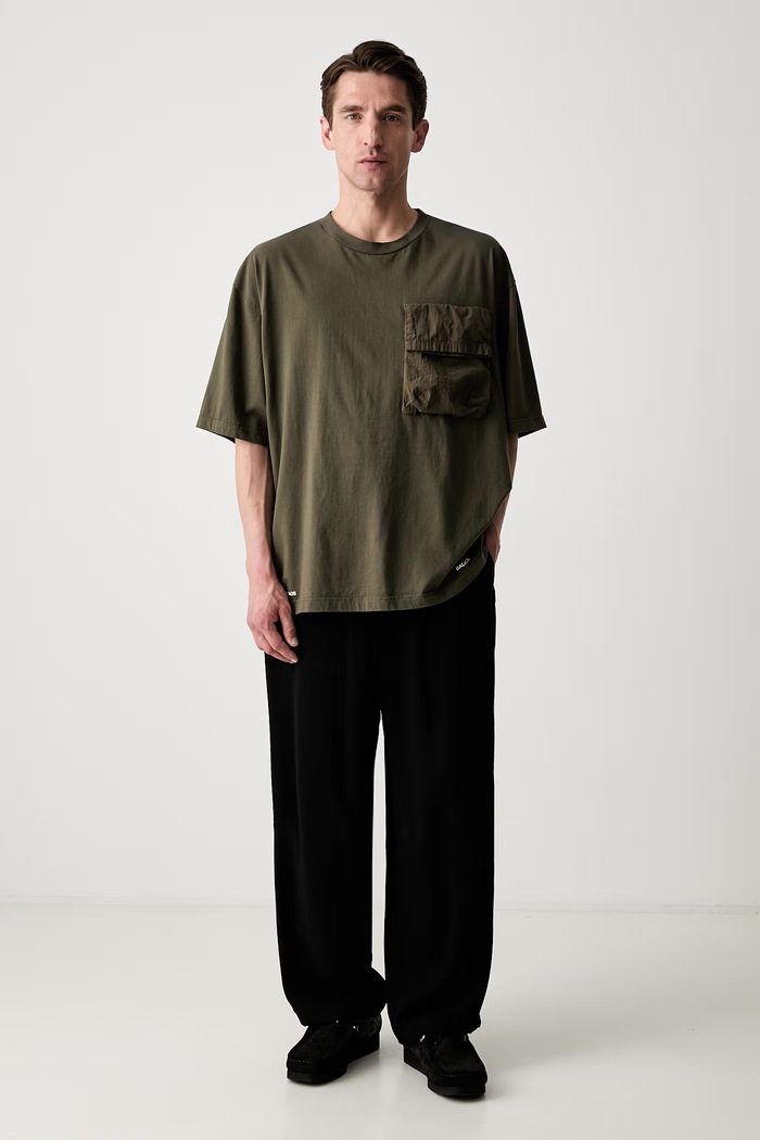 Undercover oversize t-shirt βαμβακερό ανδρικό UP1F4811 πράσινο