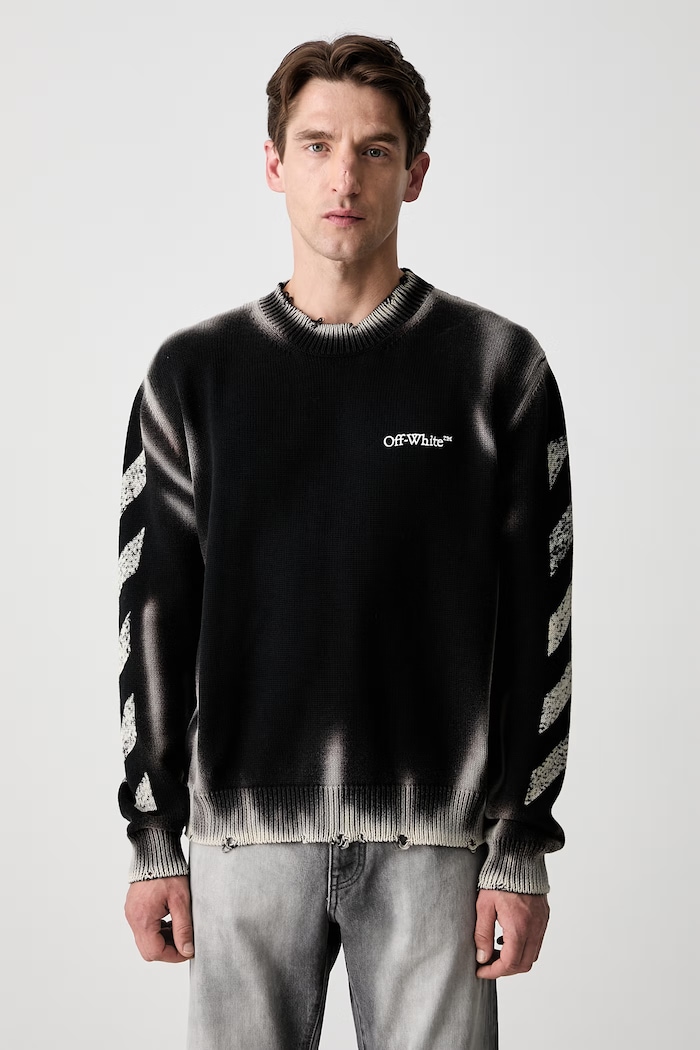 Off-White sveter bavlnený pánsky čierna 44MHE20US26K003001