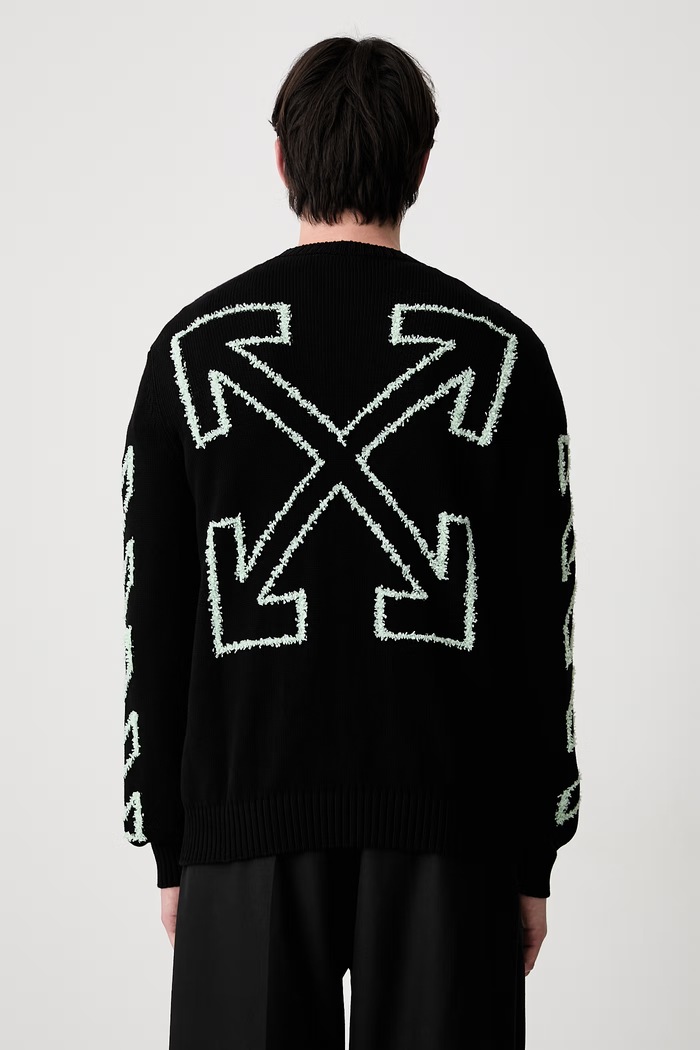 Одяг Off-White светр бавовняний чоловічий 44MHE087S26K001001 чорний