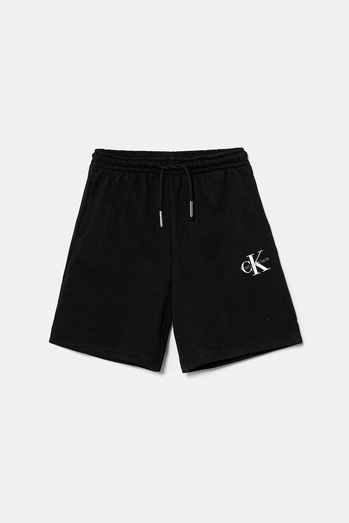 Calvin Klein Jeans pantaloni scurți din bumbac pentru copii casual negru IU0IU00723.128.176.PPY2