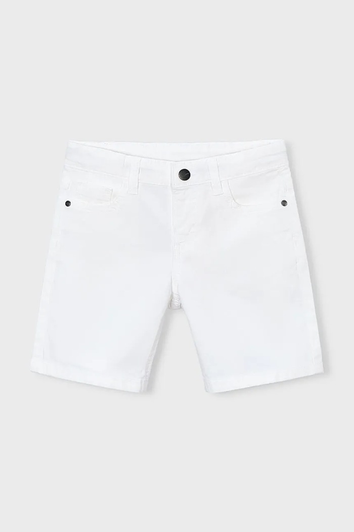 Mayoral pantaloni scurți copii 204.5J.Mini.PPY2 alb SS26