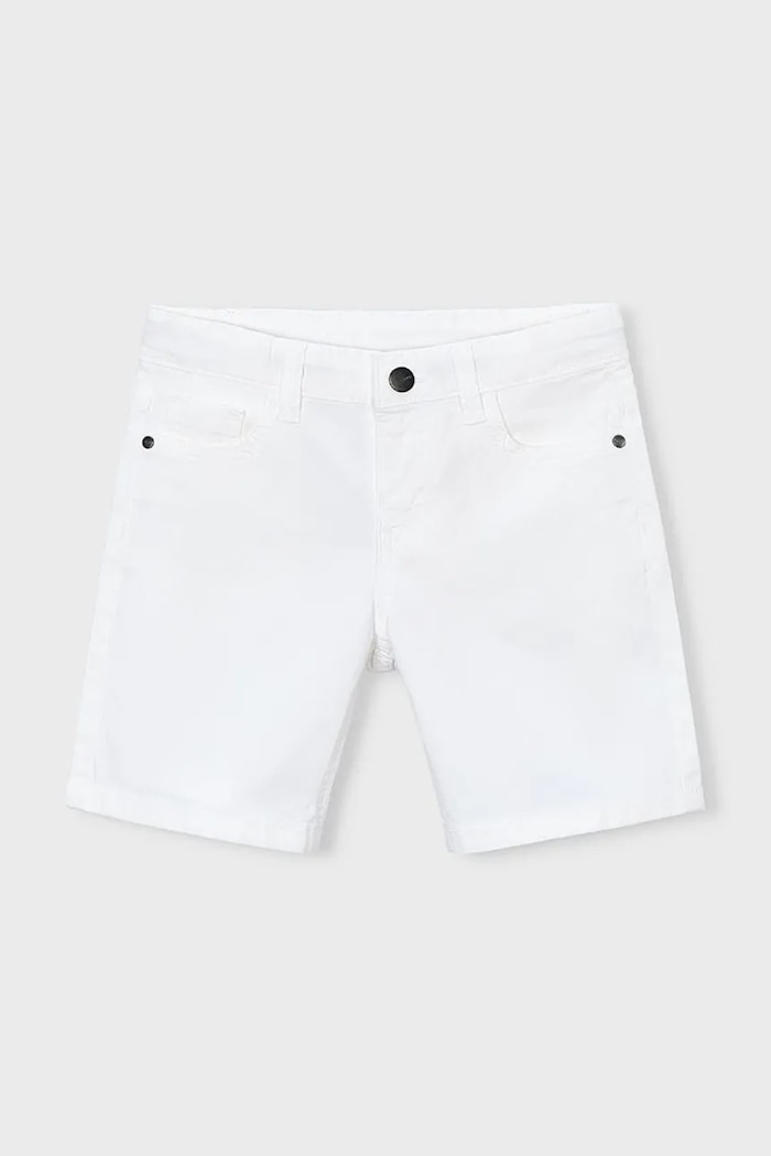 Mayoral pantaloni scurți copii 204.5J.Mini.PPY2 alb SS26