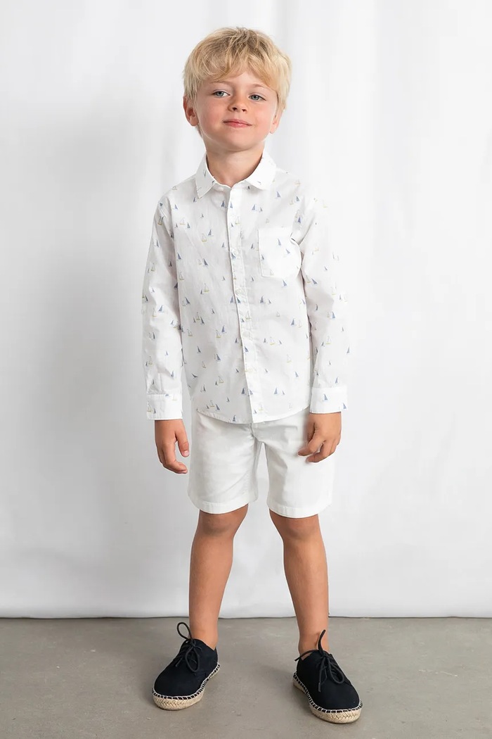 Mayoral pantaloni scurți copii 204.5J.Mini.PPY2 alb