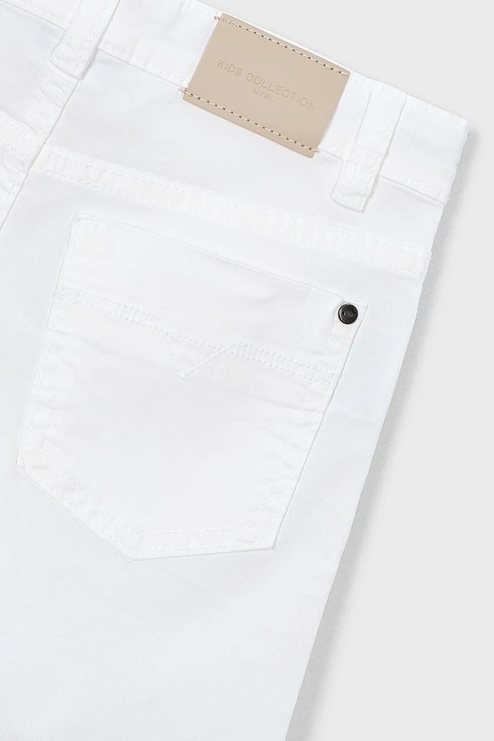 Mayoral pantaloni scurți copii alb 204.5J.Mini.PPY2