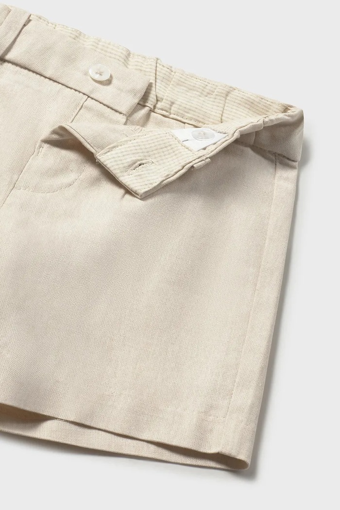 Mayoral pantaloni scurți din amestec de in pentru copii bej 1215.3A.Baby.PPY2