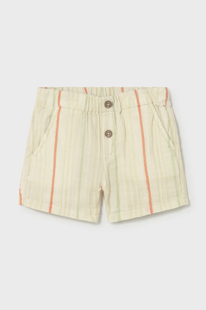 Детские хлопковые шорты Mayoral casual бежевый 1216.3C.Baby.PPY2