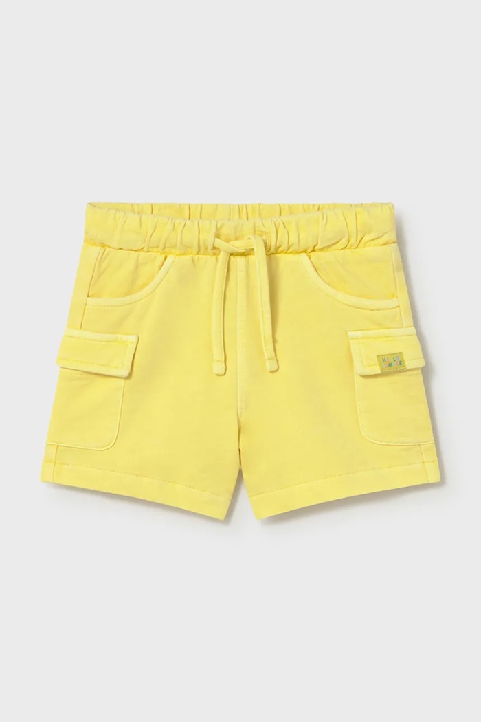 Дитячі бавовняні шорти Mayoral casual жовтий 1223.3H.Baby.PPY2
