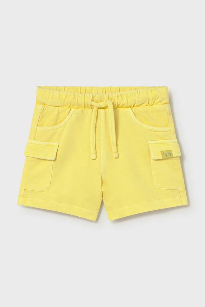 Дитячі бавовняні шорти Mayoral casual жовтий 1223.3H.Baby.PPY2