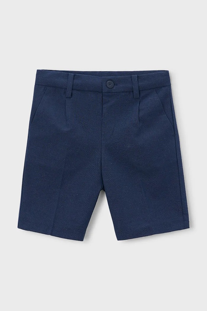 Mayoral pantaloni scurți din amestec de in pentru copii casual bleumarin 3201.5B.Mini.PPY2
