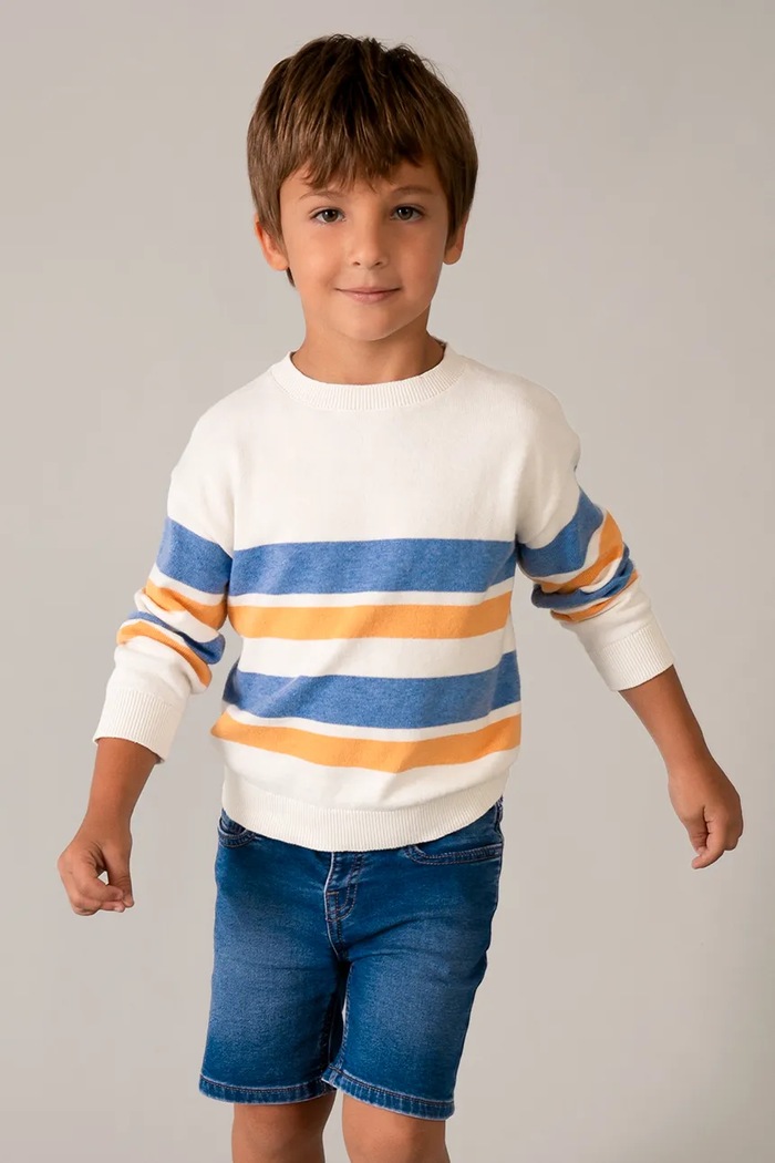 Детские джинсовые шорты Mayoral casual голубой 3205.5D.Mini.PPY2