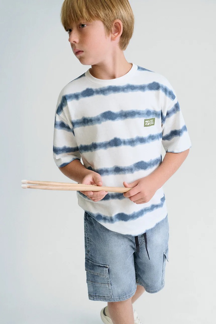 Детские джинсовые шорты Mayoral casual голубой 6218.7C.Junior.PPY2