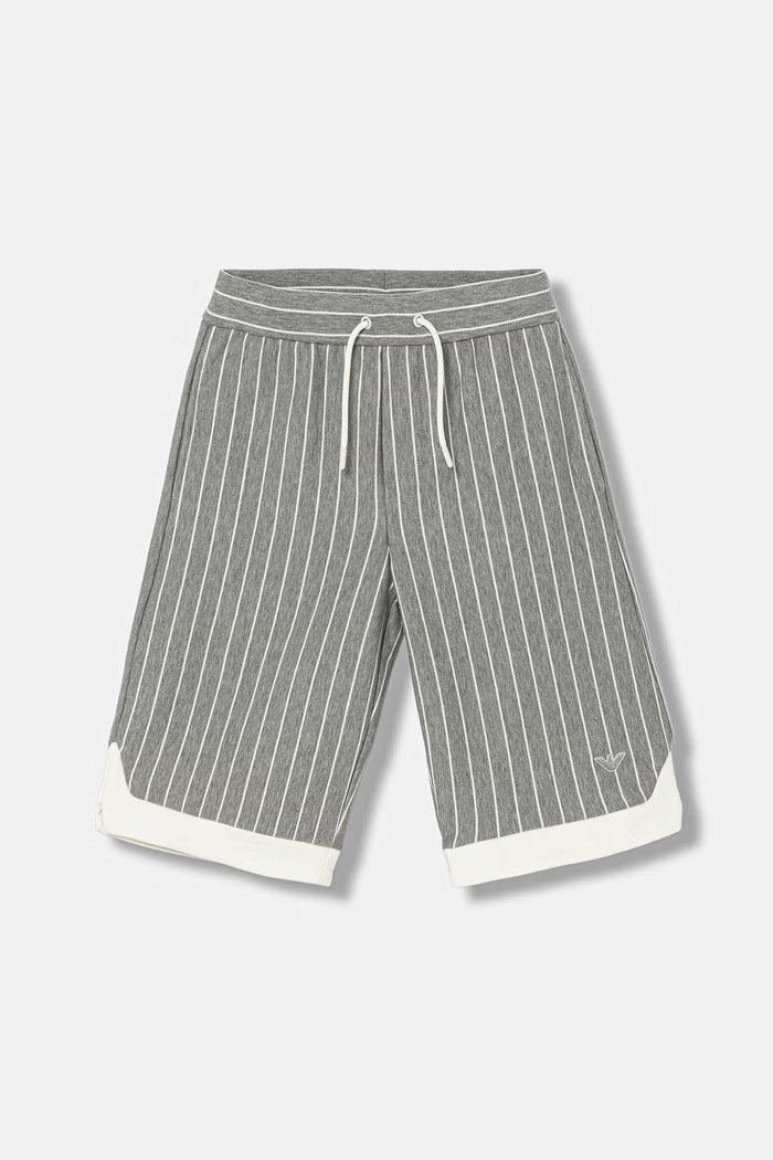 Emporio Armani pantaloni scurți din bumbac pentru copii EB001057.AF21874 gri SS26